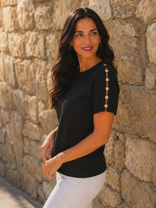 Damen Bluse Schwarz