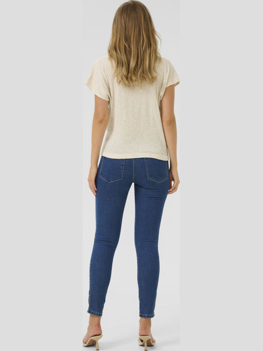 Bluza Damă Din Bumbac Bej