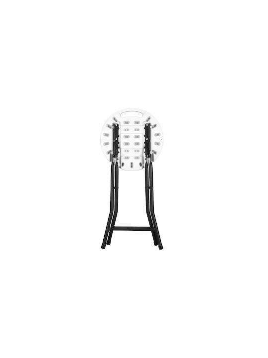 Living Room Folding Metal Gray Stool