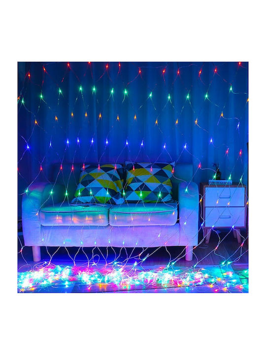 160 LED Weihnachtsbeleuchtung 2m x 200cm RGB Netz Typ