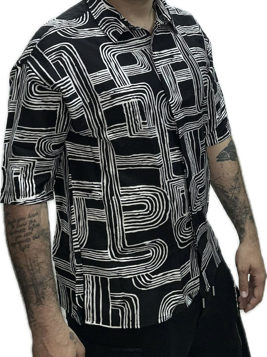 Shirt Κοντομάνικο Πουκάμισο σε Φαρδιά Γραμμή