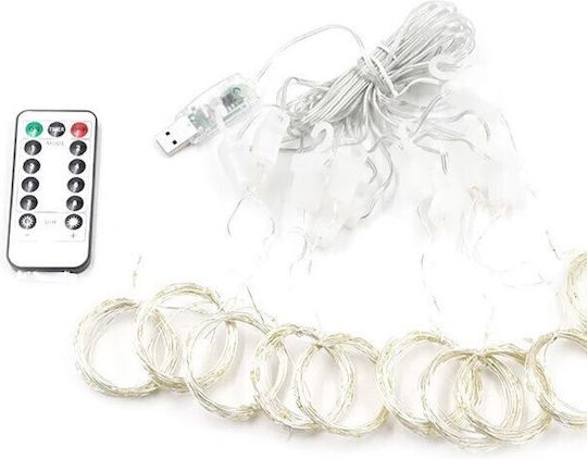 100 Luminite LED 3m x 100cm Multicolore USB Tip Perdea