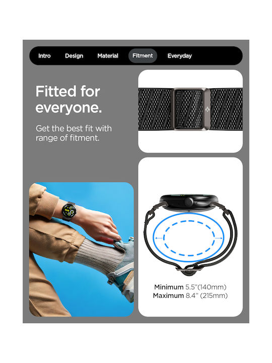 Spigen Fabric Strap Black (Google Pixel Watch 4/3)