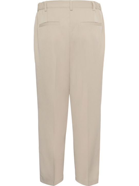 Damen Hochgebirge Stoff Capri Hose in Regulärer Passform Feder Grau