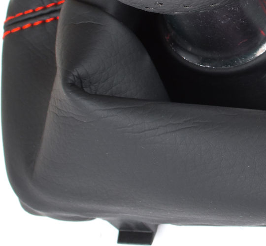 Audi A3 I 8l 96-03 Pomol Schimbător Viteze Negru + Mansoane Negre Cusătură Roșie 6 Viteze