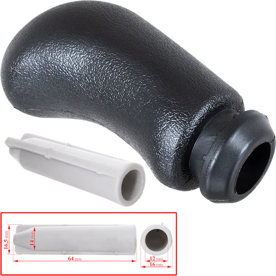 Renault Laguna Ii Mânere Schimbător Viteze Auto 5 Viteze Negru + Argintiu + Adaptor Manetă Schimbător Adaptor Set 2 Bucăți