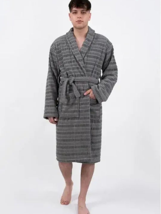 SteweHome Damen Bademantel Anthrazit