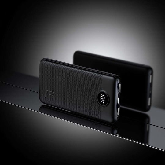 Veger L10 Power Bank 10000mAh με Θύρα USB-A και Θύρα USB-C Μαύρο