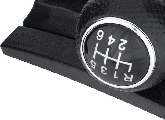 Seat Cordoba Ii 02-09 Black Gear Shift Knob + Gaiter Frame 6 Speeds