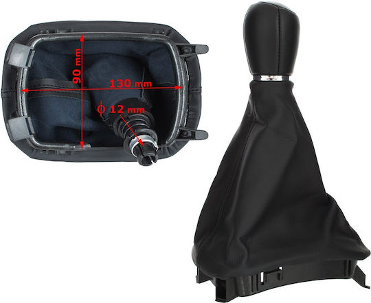 Seat Toledo II 98-06 Mâner Schimbător Viteze Negru + Cadru Burduf 6 Viteze