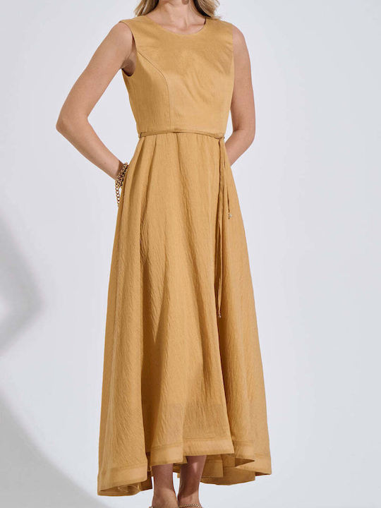 Summer Midi Dress Beige