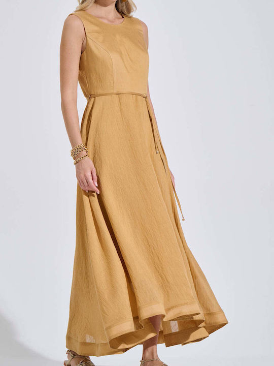Summer Midi Dress Beige