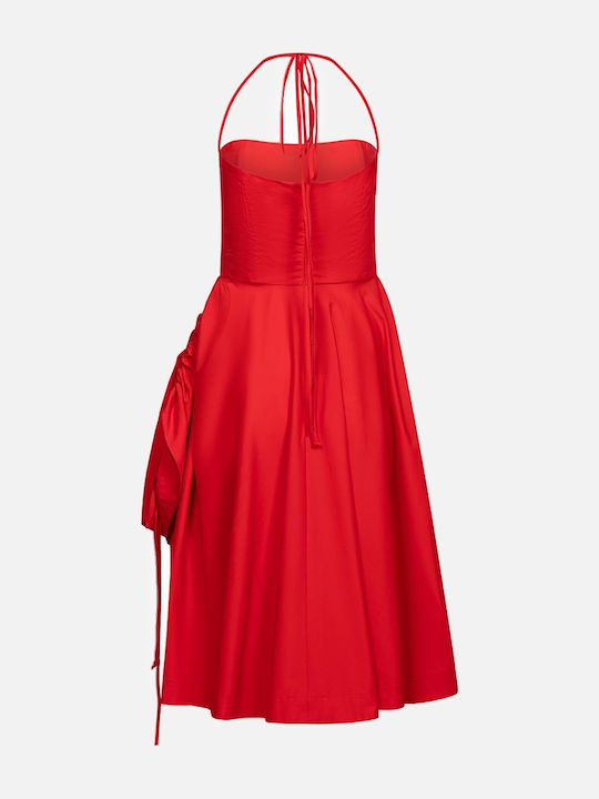 Stefanoudakis Φόρεμα για Γάμο / Βάπτιση Off-Shoulder Red