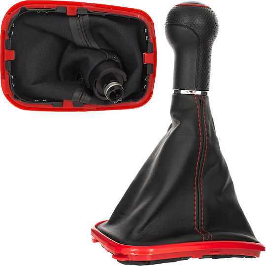 Vw Golf Iv 97-06 Gear Shift Knob + Boot Red Frame