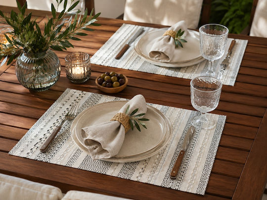 Fabric Gray Placemats 45x30cm 2 Pieces Fabric Gray Placemats 45x30cm 2 Pieces