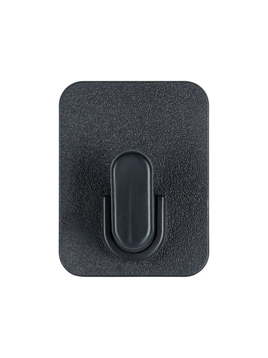 Vilde Άγκιστρο Μπάνιου Διπλό με Αυτοκόλλητο ​5x6.5cm Μαύρο