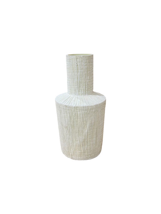 Espiel Decorative Ecru Polyresin Vase 17x15xH36cm