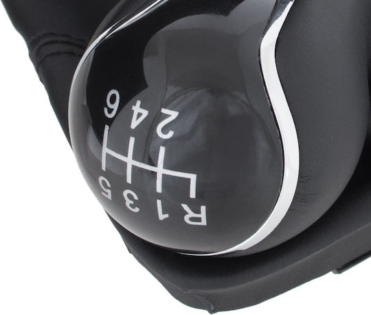 Seat Leon III 12-17 Schwarzer Eco-Leder Schaltknopf + Gaiter Rahmen 6 Gänge