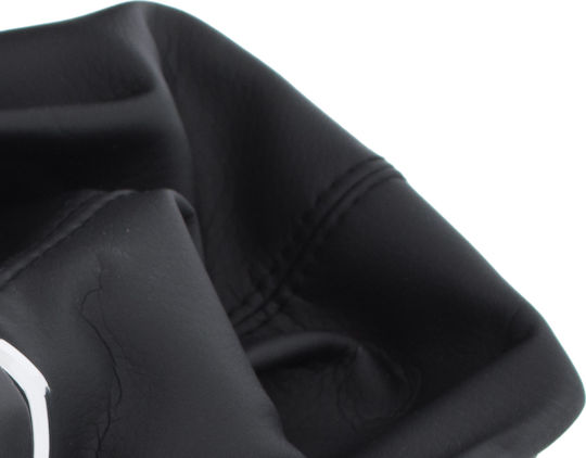 Seat Leon III 12-17 Schwarzer Eco-Leder Schaltknopf + Gaiter Rahmen 6 Gänge