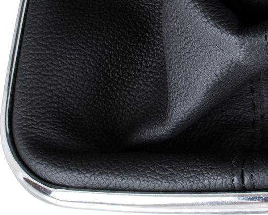 Vw Golf IV 97-03 Schwarzer Schaltknopf + Gaiter Chromrahmen 6-Gang 12mm Loch