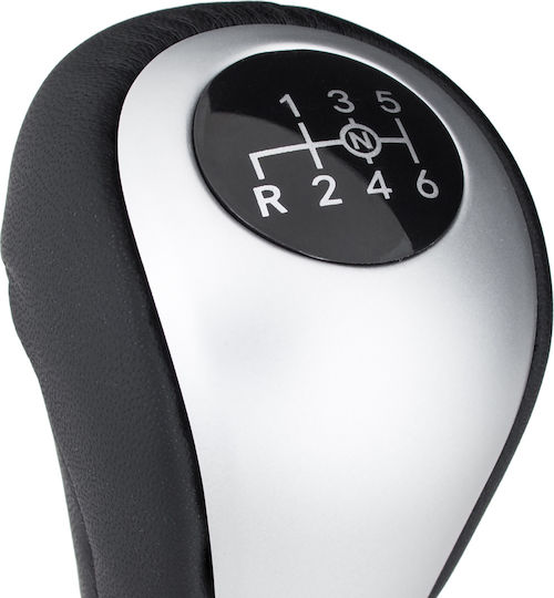 Mercedes Vito V-class W447 2014 Gear Shift Knob Black + Silver + Black Boot White Frame 6-speed Pattern