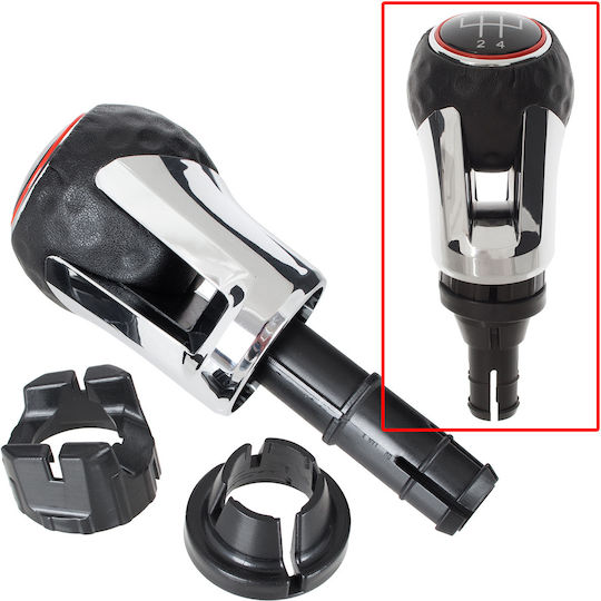 Vw Golf Vii 2012 Black + Chrome 5 Speed Gti Design Gear Shift Knob