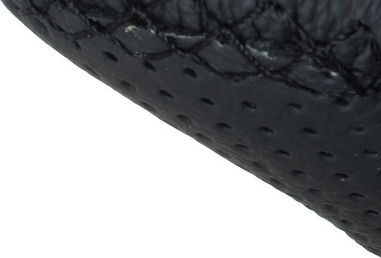 Universell Tuning Schwarzes Leder + Silber 5-Gang Schaltknopf