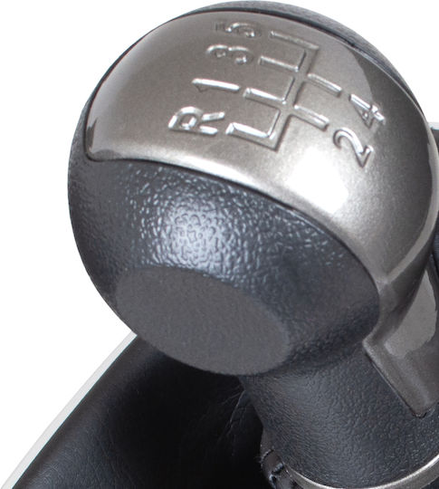 Seat Toledo Iii 2004 Black-beige Gear Shift Knob + Gaiter Chrome Frame 5 Speeds