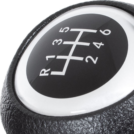 Mazda Cx-5 11-17 Gear Shift Knob Black + Silver 6 Speeds
