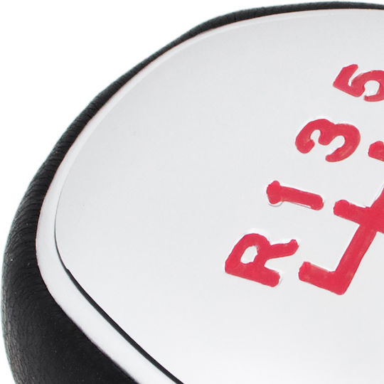 Ford Mondeo Iv V Gear Shift Knob Black Eco-leather + Silver + Red 6-speed Scheme