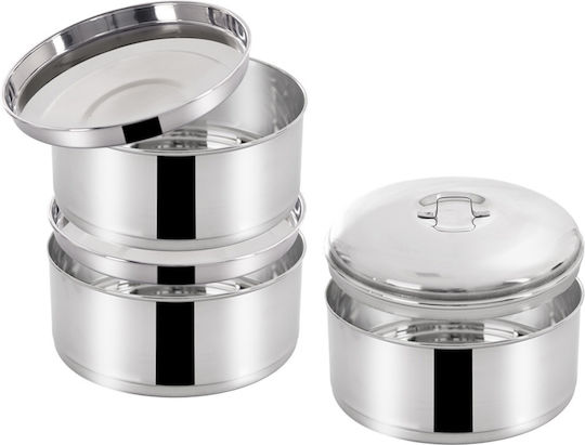 Orion Δοχείο Φαγητού Inox Γκρι 4lt