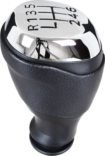 Renault Clio Iv 12-20 Gear Shift Knob Black Abs + Chrome + Black 6-speed Pattern