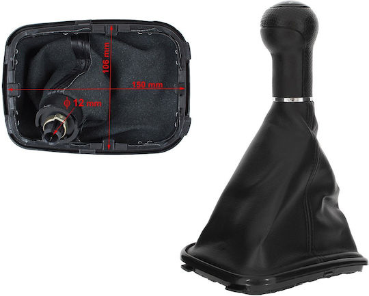 Vw Golf Iv 98-05 Black 5-speed Gear Shift Knob + 12mm Hole