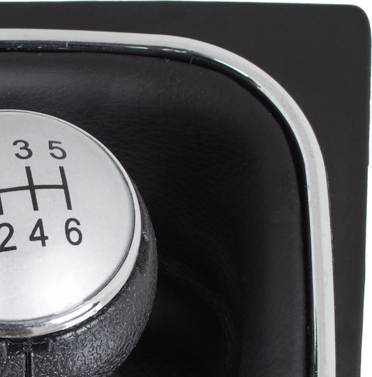 VW Turan 09-12 Mâner Schimbător Viteze Argintiu + Negru Cadru Cromat 6 Viteze