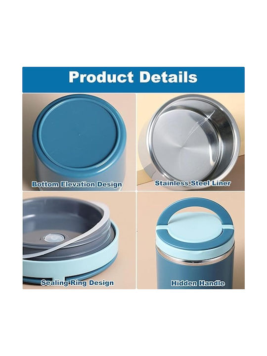Queen Mother Δοχείο Φαγητού Inox Μπλε 630ml