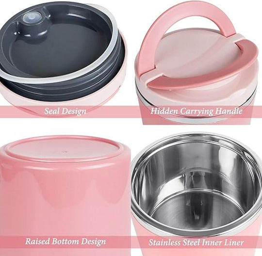 Queen Mother Recipient De Mâncare Inox Roz 630ml