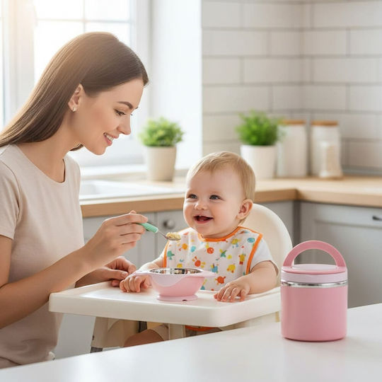 Queen Mother Recipient De Mâncare Inox Roz 630ml