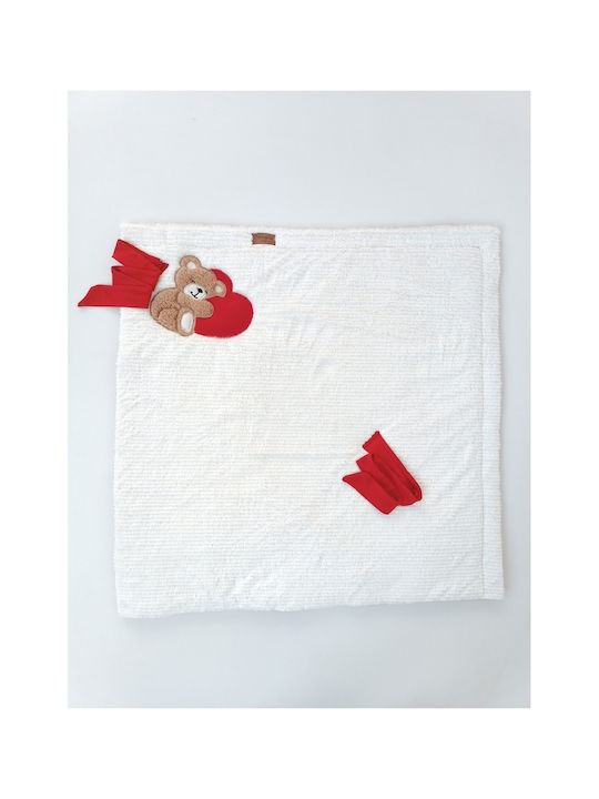 SteweHome Nursery Swaddling Blanket White 85x85cm