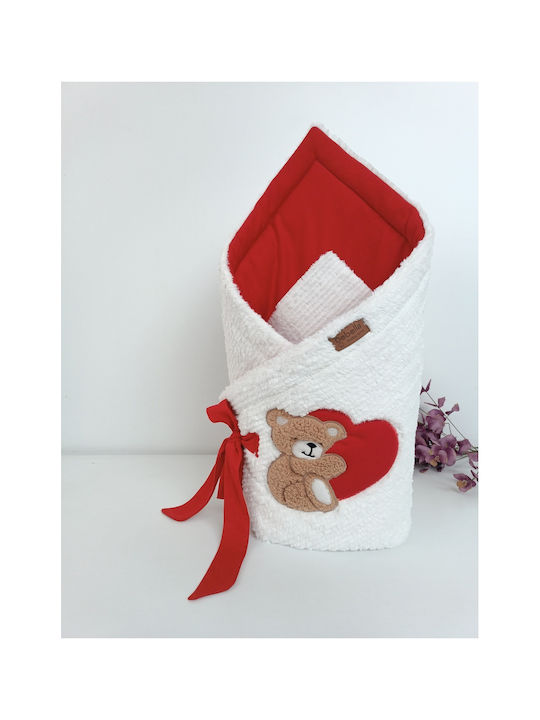 SteweHome Nursery Swaddling Blanket White 85x85cm
