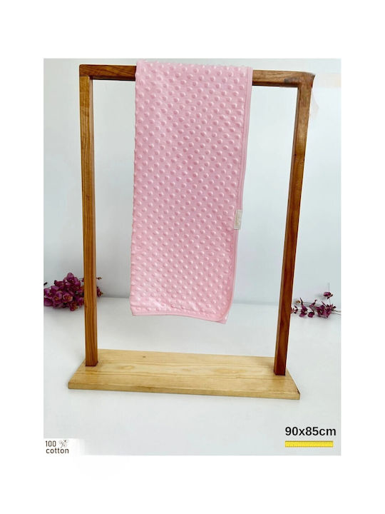 SteweHome Nursery Swaddling Cotton Ecru Blanket 100x90cm