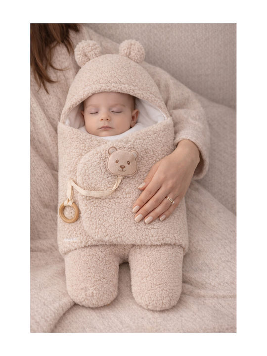 SteweHome Baby Blanket Nursery Swaddling Blanket Beige 100x30cm