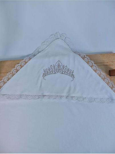 SteweHome Nursery Swaddling Cotton Ecru Blanket 90x90cm