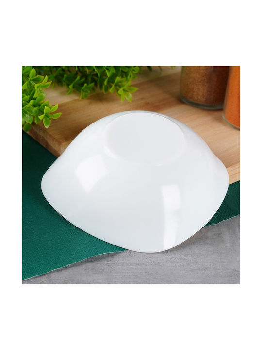 Orion Square White Glass Ice Cream Serving Bowl 11.5x11.5cm