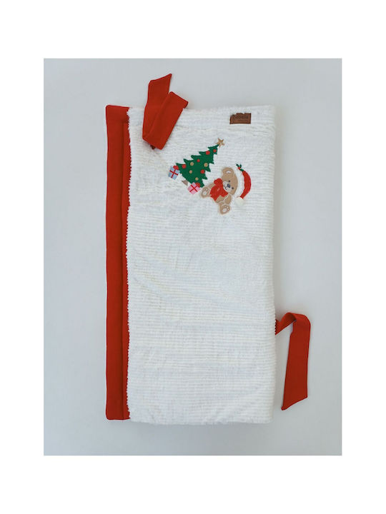 SteweHome Nursery Swaddling Cotton Ecru Blanket with Animal 100x100cm