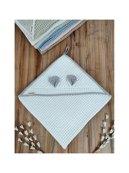 SteweHome Baby Blanket Nursery Swaddling Cotton White 100x100cm