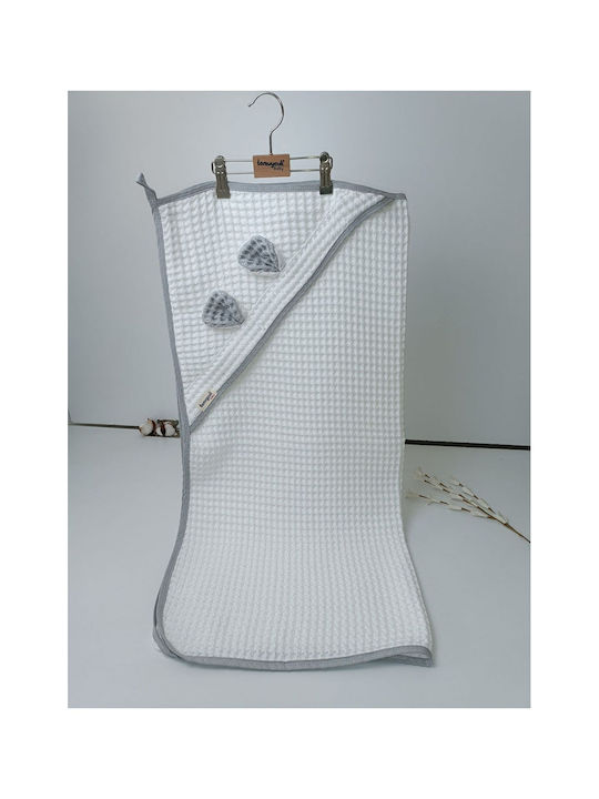 SteweHome Baby Blanket Nursery Swaddling Cotton White 100x100cm