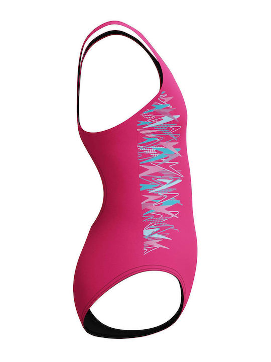 Speedo Placement Muscleback Παιδικό Μαγιό Ολόσωμο Pink/blue