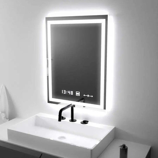Alista Home Ορθογώνιος Καθρέπτης Μπάνιου Led Αφής 45x60cm