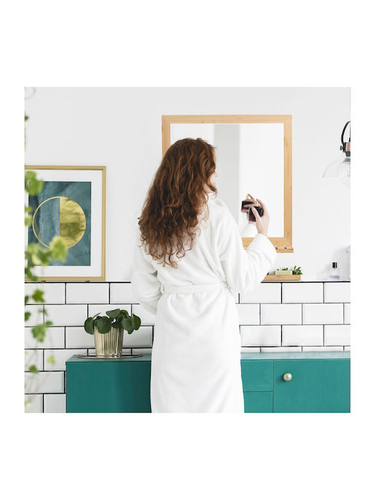 Relaxdays Bathroom Mirror with Shelf 61.5x60cm Beige