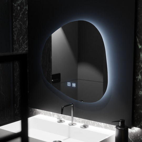 Alista Home Ορθογώνιος Καθρέπτης Μπάνιου Led Αφής 60x60cm Μπεζ